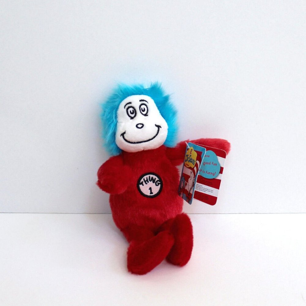 Aurora Dr. Seuss Thing 1 Plush Stuffed Toy 7"